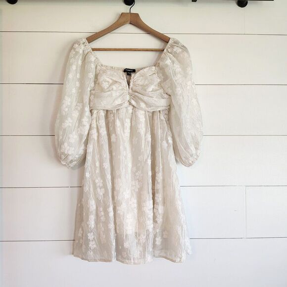 Storia Dresses & Skirts - Mittoshop Puff Sleeve Babydoll Dress Lined Cottagecore Feminine Boho Size Small